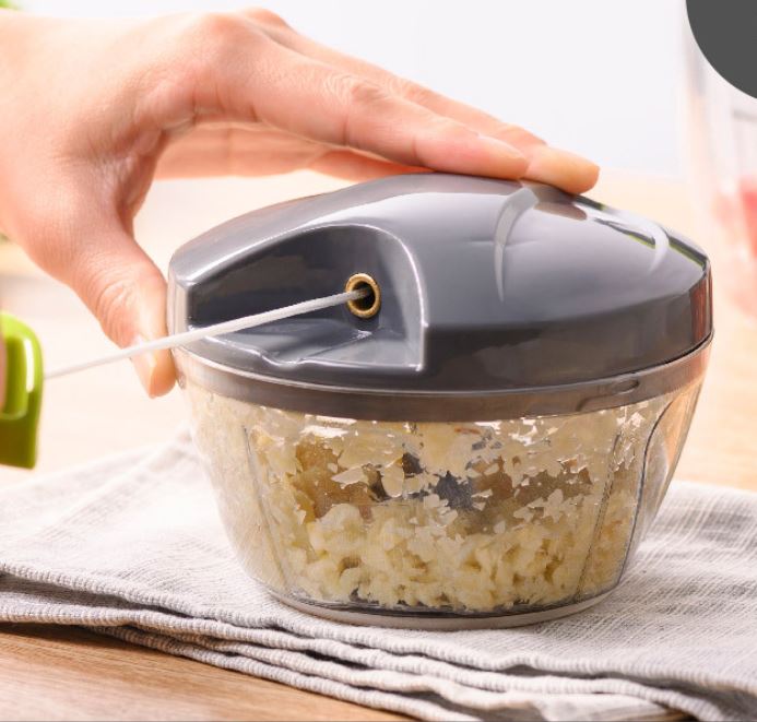 Manual Pull String Garlic Grater, 500ml Multifunction Vegetable Chopper For  Kitchen